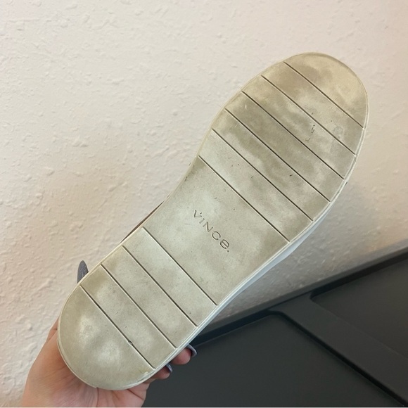 Vince Etched Leather Slip-on Sneakers 9 - Picture 6 of 8